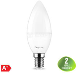 BRAYTRON Led lámpa gyertya E-14 7W C37 természetes fehér Braytron (BA09-00711)