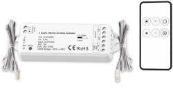 Isoled Dinamikus színhő, LED rádiós PWM Dimmer, MiniAMP csatlakozóval távirányítóval 12-24V DC 5A (ISO114643)