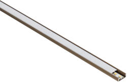 Lumines Barna - Alumínium U profil LED szalagos világításhoz 16x6 mm (Opál búrával) (36569)