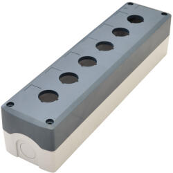 TRACON Tokozat 22 mm-es nyomógombokhoz szürke 6-os (NYGD-6GR)
