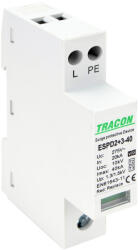 Tracon T2+T3 AC típusú túlfeszültség levezető, egybeépített 1+1P 40kA 275V (ESPD2-3-40-1-1P)