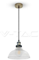 V-TAC Astro Toro vintage csillár (E27)- 1 égős- átlátszó színű bura (13746)