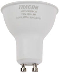 TRACON Műanyag házas SMD LED spot fényforrás SAMSUNG chippel GU10, 8W, 6500K (SMDSGU108CW)