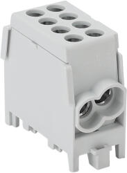 Tracon Főáramköri leágazó kapocs dupla, sínre szerelhető, szürke 2.5-25mm2 (FLECU-25-25-2)