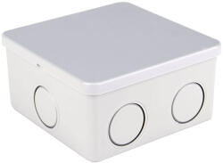 Tracon Elektronikai doboz, világos szürke, teli fedéllel 80×80×40mm, IP44 (MED884)