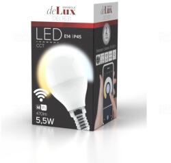 deLux LED gömb E14 5, 5W (470lm-270fok) CCT, Smart Wi-fi szabályozható fényerő (DEL1631)