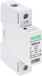 Tracon T2 AC típusú túlfeszültség levezető, cserélhető betéttel 1P 40kA 275V (ESPD2-40-1P)