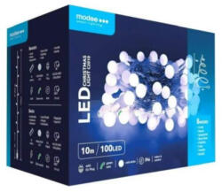 Modee LED karácsonyi gömbfűzér 100LED/10m kültéri fehér-fényű 10000K Berry Modee (EPINML-C2010)