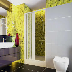 Italbox Zuhanyajtó, Italbox Venere 100 AL, fehér, 100x185cm, harmonika, PVC