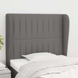 vidaXL Szövet Fejtámla Szárnyakkal - Sötétszürke - 103x23x118/128cm (3118185)