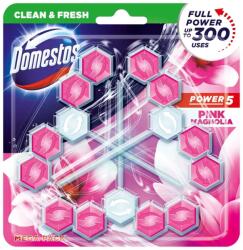 Domestos Power5 Magnolia illatú WC illatosító blokk, 3x50 g