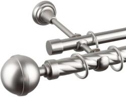  Odiseu Dupla Rúd Galéria - Fém, Ezüst - 400 cm