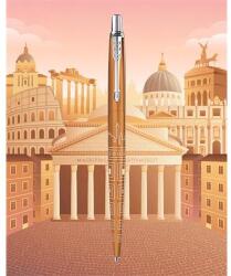 Parker Golyóstoll, 0, 7 mm, ezüst színű klip, mintás tolltest, PARKER, "Royal Jotter Róma", kék (ICPJRE) - jatekotthon