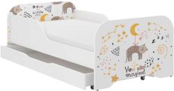  MIKI gyerekágy 160x80cm matraccal és ágyneműtartóval - macsek (5903760650605)