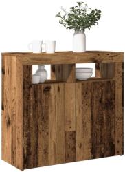 vidaXL Antik Fa Tálalószekrény LED-del - 80x35x75 cm (856361)