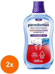 Parodontax Set 2 x Apa de Gura, Paradontax Gum Strengthen and Protect Icy Mint, 500 ml (ROC-2xCOR1020160MF)