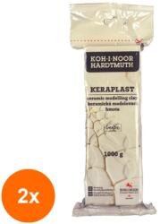 KOH-I-NOOR Set 2 x Plastilina de Modelaj, Alba, 1 kg (HOK-2xKH-K131 706)