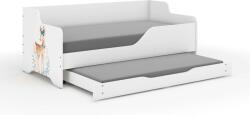  LILU gyerekágy laminált fronttal 160x80cm matraccal és ágyazható ágyneműtartóval benne 140x70 cm matraccal - őzike (pepita-1603341)