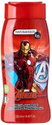 Naturaverde Kids Gel de Dus Avengers Iron Man Naturaverde Kids cu Extract de Musetel si Galbenele din Cultura Organica 250 ml (SODI00498)
