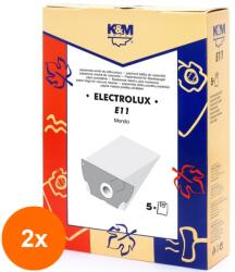 K&M Set 2 x Sac Aspirator Electrolux Mondo, Hartie, 5x Saci, K&M (TIV-2xDUSTBAG-E11-PAP-K&M)
