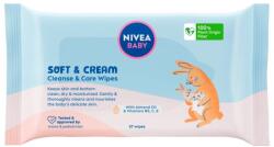 Nivea Baby Servetele Umede pentru Bebelusi Nivea Baby Soft & Cream, 57 Bucati (COR1019609MF)