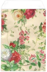 Bisbags Punga Bijuterii din Hartie, Bej, Model Floral, 9 x 15 cm, 200 Bucati (BBG-PK1912)