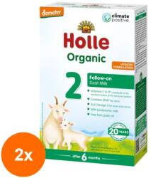 Holle Set 2 x Lapte Praf Eco de Capra Formula 2, de la 6 Luni, Holle Baby, 400 g (OIB-2xBLG-0491976)