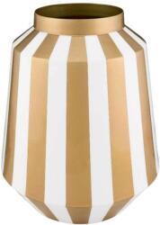 Dekoratív fémváza, Pip Studio, Stripes White Gold, 24x29 cm, Royal Dot Delight kollekció (GDPIP51102082)