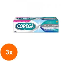 Corega Set 3 x Crema Adeziva pentru Proteza Dentara Neutro, 40 g