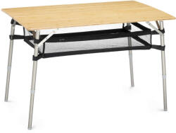 Navaris Összecsukható bambusz kempingasztal Navaris polccal, 100 x 65 cm, Állítható, Bambusz, 51166.3. 01