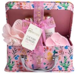 IDC Institute Set Cadou Femei IDC Institute Country Flowers, Gel de Dus 100 ml, Lotiune Corp 100 ml, Bomba Baie 60 g, Burete (AQIDC000097)