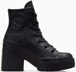 Converse cizme de piele Chuck 70 De Luxe Heel femei, culoarea negru, cu toc drept, A06145C 9BYX-OBD31U_99X (A06145C)