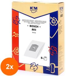 K&M Set 2 x Sac Aspirator pentru Bosch/Siemens Typ K, Hartie, 5x Saci, K&M (TIV-2xDUSTBAG-B05-PAP-K&M)