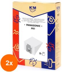 K&M Set 2 x Sac Aspirator Panasonic C-2e, Hartie, 5x Saci, K&M (TIV-2xDUSTBAG-P01-PAP-K&M)