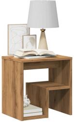 vidaXL 2 db kézműves tölgy színű szerelt fa éjjeliszekrény 40x30x40 cm (856529) - vidaxl