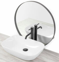 Rea Claudia pultra ültethető kerámia mosdótál 51x34 cm, fehér REA-U6644 (REA-U6644)