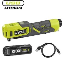 RYOBI 4V USB Lithium pumpa és lámpa, adapterekkel, táskával, 1x2, 0Ah akkumulátor, töltő - RI4-120G (5133006140)