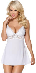 Obsessive - babydoll cu dantelă și tanga - alb (92931100005)