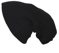 MFH Beanie kötött sapka, extra hosszú, fekete, fekete
