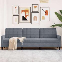 vidaXL Bársony Kanapé - 3 Személyes - Sötétszürke - 210 cm (4007645)