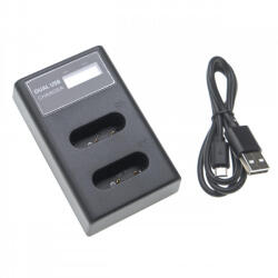 utángyártott Két csatornás utángyártott akkutöltő (Micro USB / Type C) Sony akkuhoz NP-BX1 LCD kijelzővel