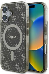 GUESS Husa Husa pentru iPhone 16 - Guess IML 4G Background MagSafe (GUHMP16SH4DTEW) - Brown (KF2340646) - pcone