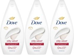 Dove Silky Velvet Krémtusfürdő 3x450ml