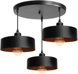 Toolight Szerszámlámpa, álmennyezeti lámpa 3xE27 APP1334-3CP, fekete-arany, OSW-00934 (OSW-00934)