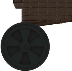 vidaXL Napozóágy - Polyrattan - Barna - 200cm (368309)
