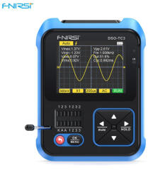FNIRSI DSO-TC3 - mini oszcilloszkóp, jelgenerátor és tranzisztor teszter egyben, extra tartozék P6100 szonda (dsotc3)