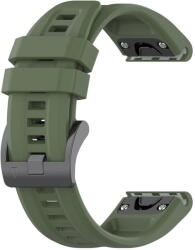 Techsuit Curea pentru Garmin Fenix 5/5 Plus 6/6 Pro/7/Forerunner 935/945/955/Approach S60/S62 - Techsuit Watchband QuickFit 22mm (W060) - Dark Green (KF2334863) - forit