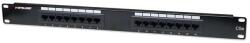 Manhattan Patch panel - CAT5e UTP patch panel, 16 portos, 1U, Fekete (513548) - pepita
