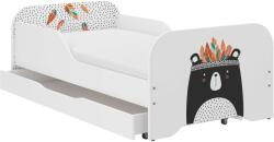  MIKI gyerekágy 160x80cm matraccal és ágyneműtartóval - indián medve