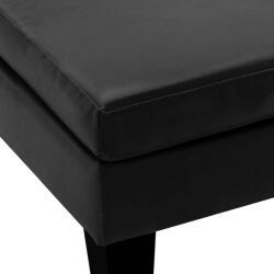 vidaXL Modern Fekete Műbőr Lábzsámoly - 54x54x43, 5 cm (288775)
